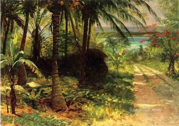 Tropical Landscape Albert Bierstadt woods forest Oil Paintings